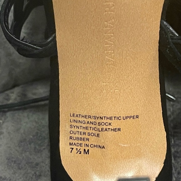 Banana republic suede strappy laser cut heels - Picture 7 of 8